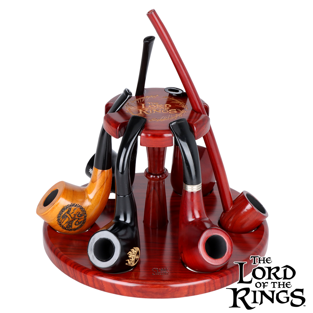 COUNCIL OF ELROND™ Multi-Pipe Wood Display Stand | Shire Pipes™ x The Lord of the Rings™ | Variety of Pipe Lengths