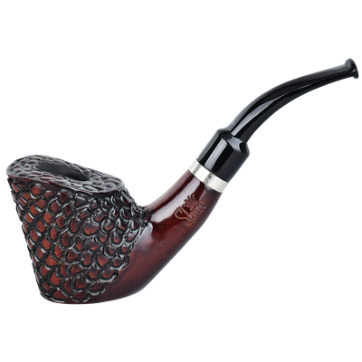 The Opportunist | Engraved Bent Poker Smoking Pipe | 5.5"