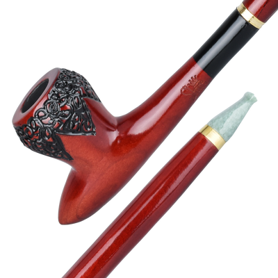 The Rite | Engraved Cavalier Smoking Pipe | Close View